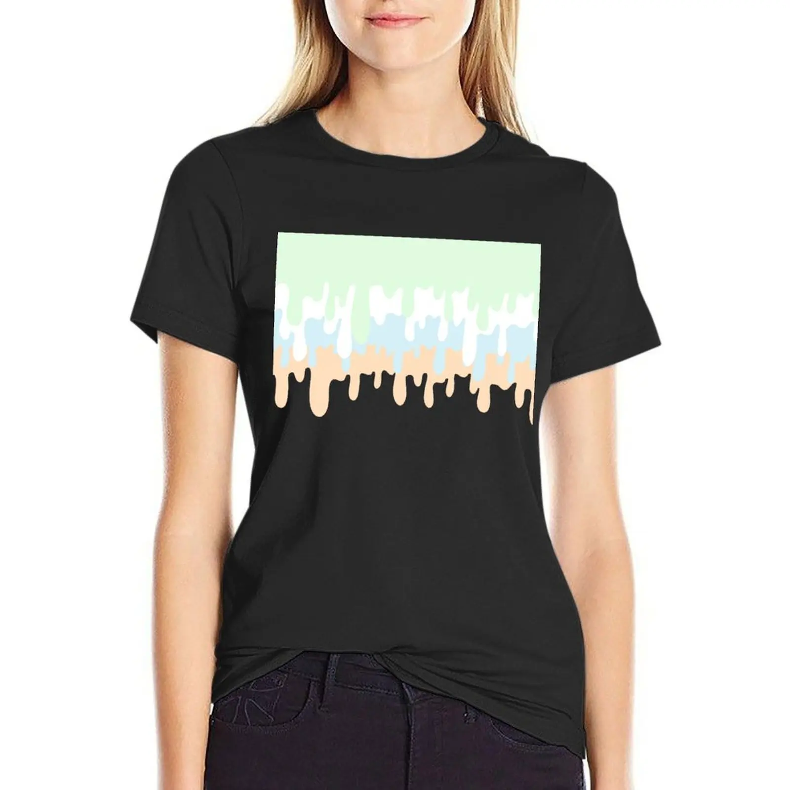 

Sherbet Drip T-Shirt tees anime clothes t-shirts for Women graphic tees funny