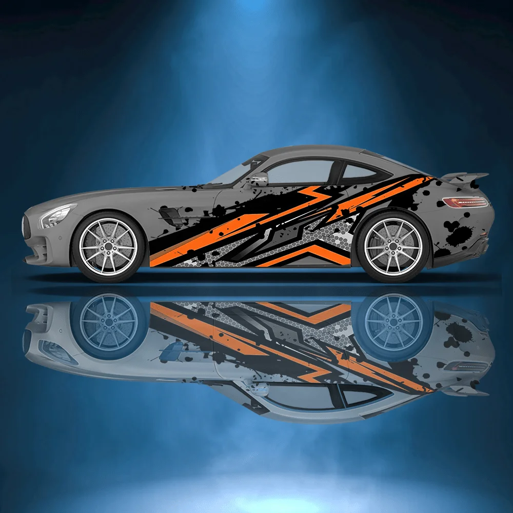 Colorful Lines Sharp Car Vinyl Wraps Decal Self-adhesive PVC Sticker Suitable for Trucks SUV Decoration Auto Accessories Gift