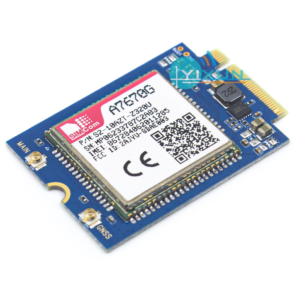 SIMCOM A7670G LTE Cat1 M.2 โมดูลตัวรับสัญญาณ GPS Band B1/B2/B3/B4/B5 /B7/B8/B12/B13/B18/B19/B20/B25/B26/B28/B66/B38/B39/B40/B41