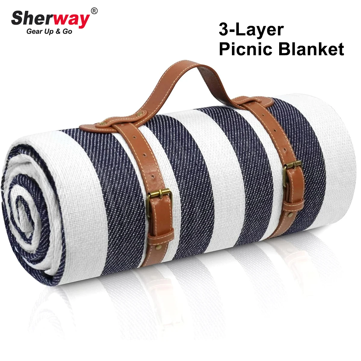 

Трехслойное водонепроницаемое одеяло для пикника 80x80 дюймов (200x200 см), очень большой складной уличный коврик для 6-8 взрослых, для пляжа, кемпинга, парка