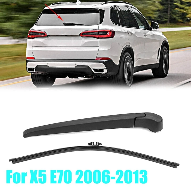 Rear Windshield Wiper Arm And Wiper Blade Set 61627206357 For -BMW X5 E70 2006-2013