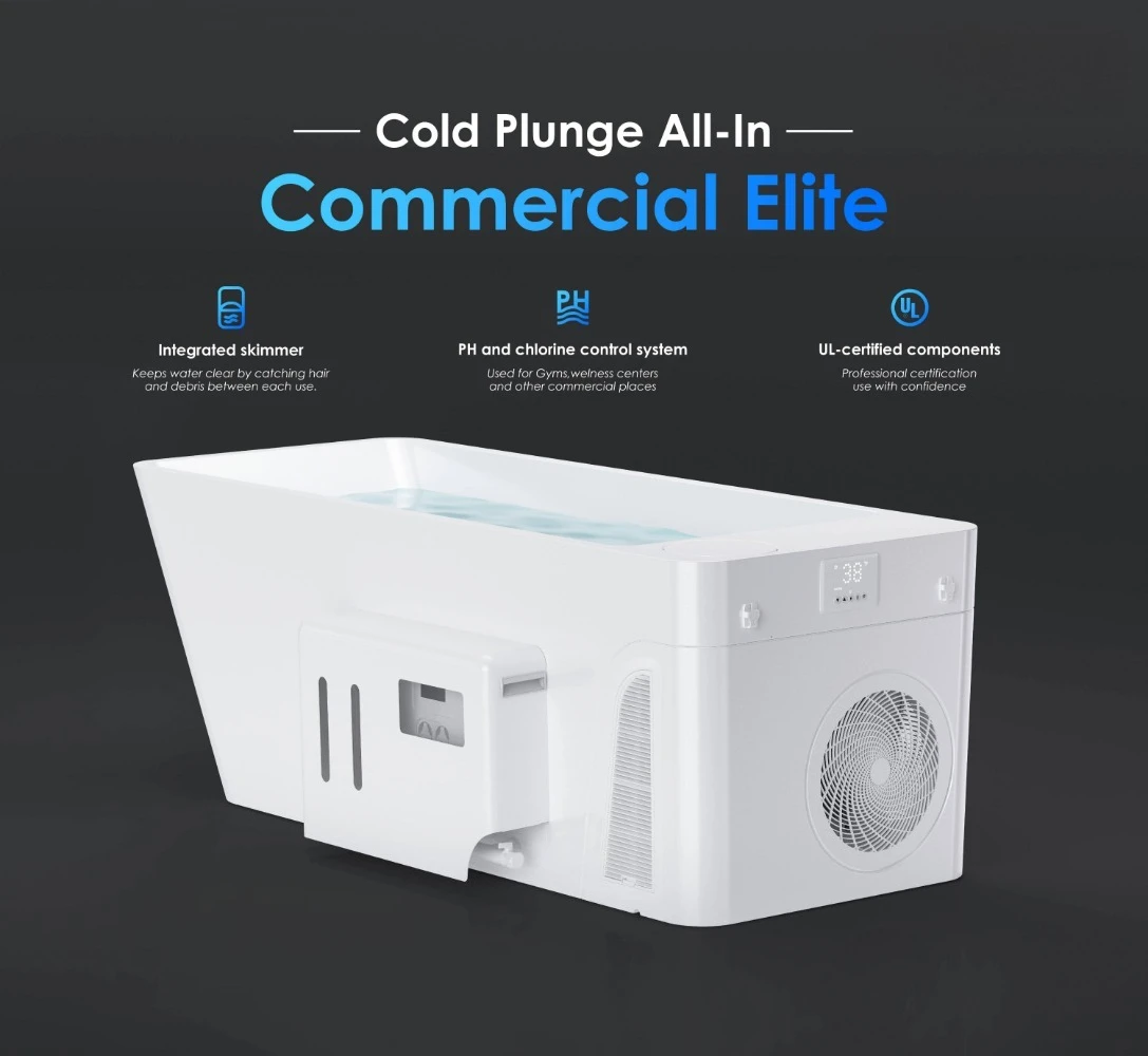 Commercial Cold Plunge Bathtub Wifi Control All-in Tub for Athlete Muscle Recovery Bathroom Acrylic Whirlpool Tub with Chiller