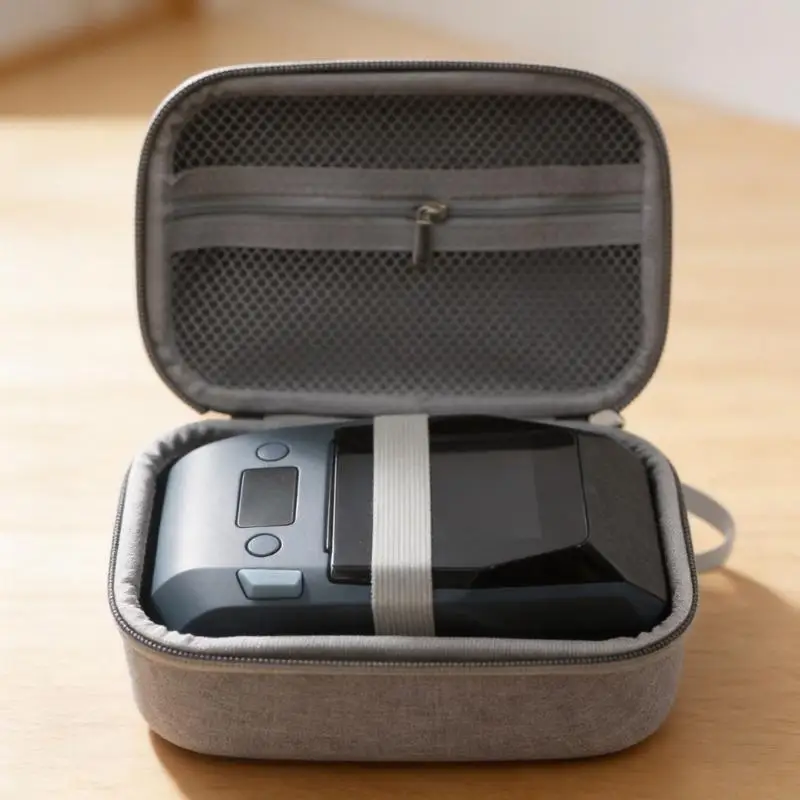 Durability Storage Box for NIIMBOT M2Label Printer Organizers Shell Compactly Design with Soft Lining Zippers Closures 