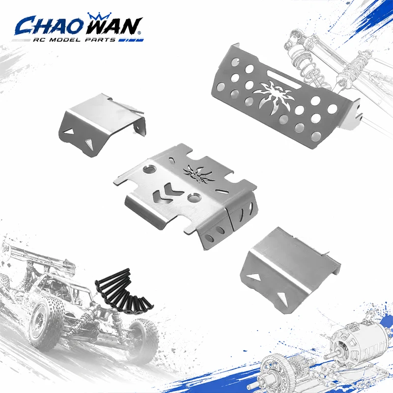 1/7 MK07 JK07 Stainless Steel Full Chassis Armor Skid Plate Set for Rlaarlo Croboll 1/7 MK07 JK07 HD6100 RC Car Upgrade Parts