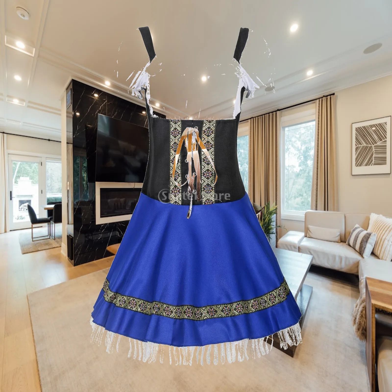 Outfit Women Blue Bavarian Fancy Dress Halloween Costumes for Women