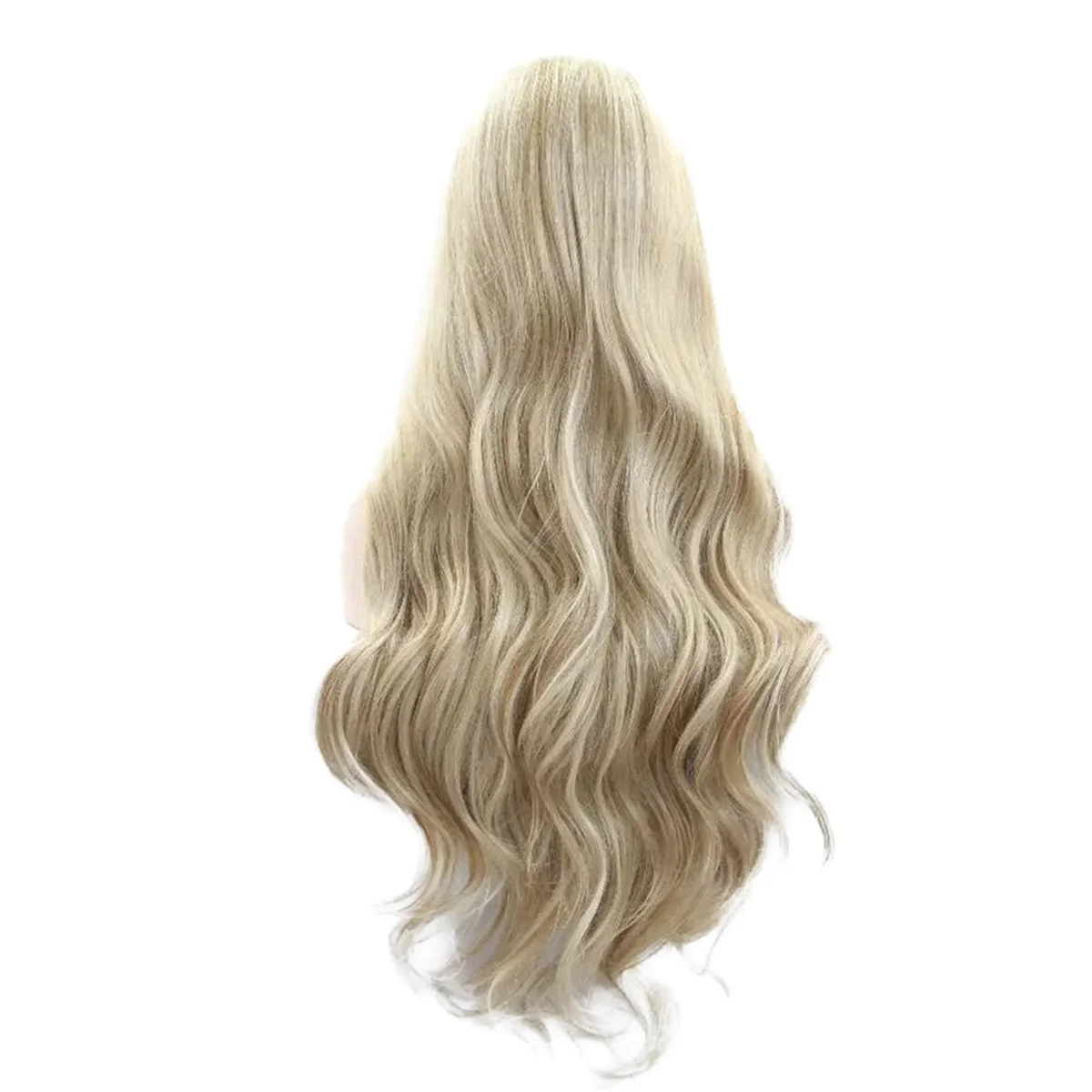 AT13 Gold Wig Synthetic Blonde Lace Front Wigs Piano Blonde Color Long Soft Hair Heat Resistant Fiber Long Wavy Wigs