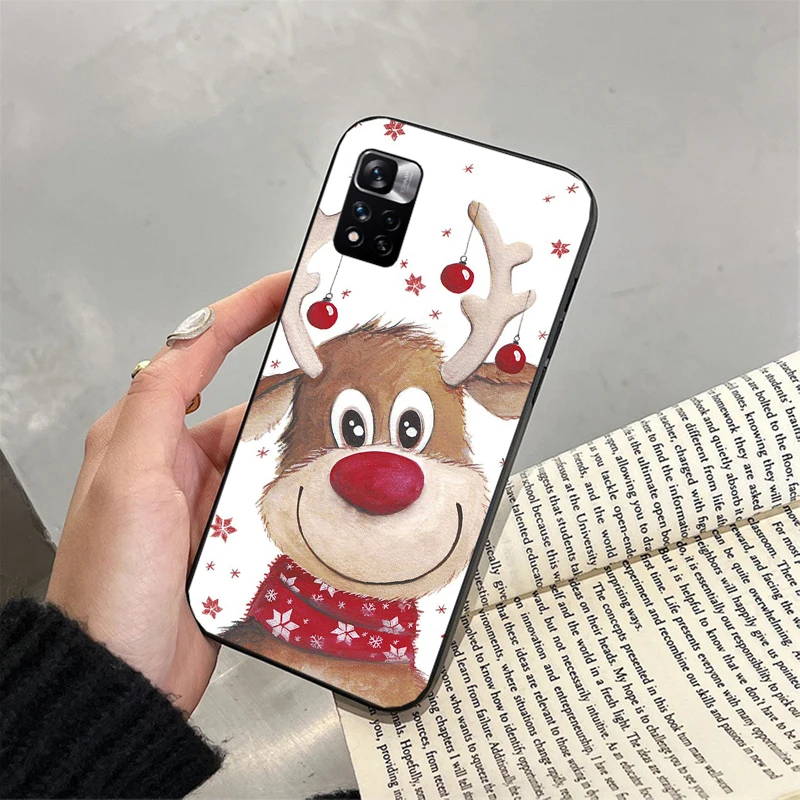 

Phone Case For Xiaomi Redmi note 14 Pro 14 13 12 11 10 Pro 14S 12S 11S Redmi 14C 13C 10 Cute Christmas Deer Tree