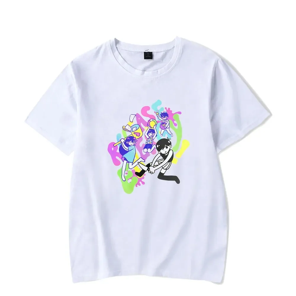 Omori liberar energia! Unisex Merch manga curta camiseta, tops engraçados Harajuku, homens e mulheres