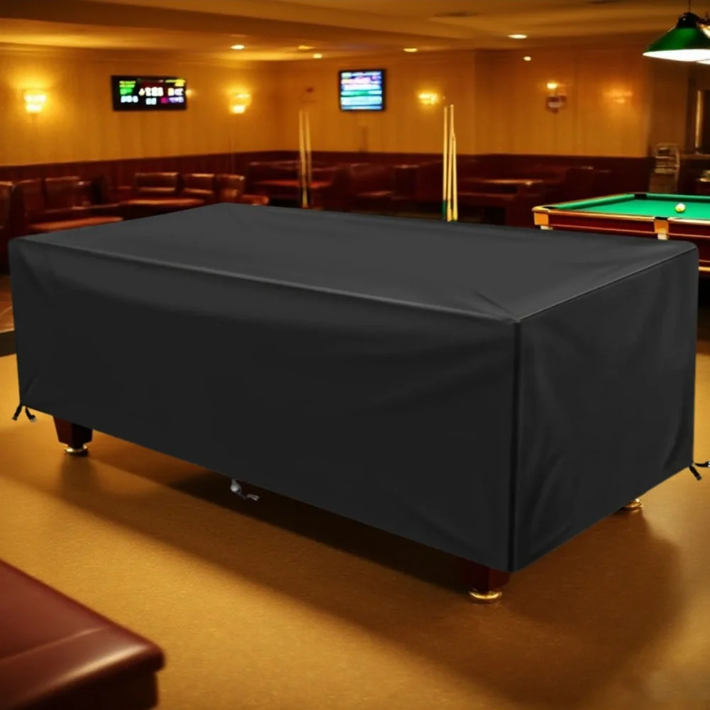 Full Protective 8ft Pool Table Cover Windproof and Waterproof with Adjustable Drawstring for Outdoor and Indoor Use