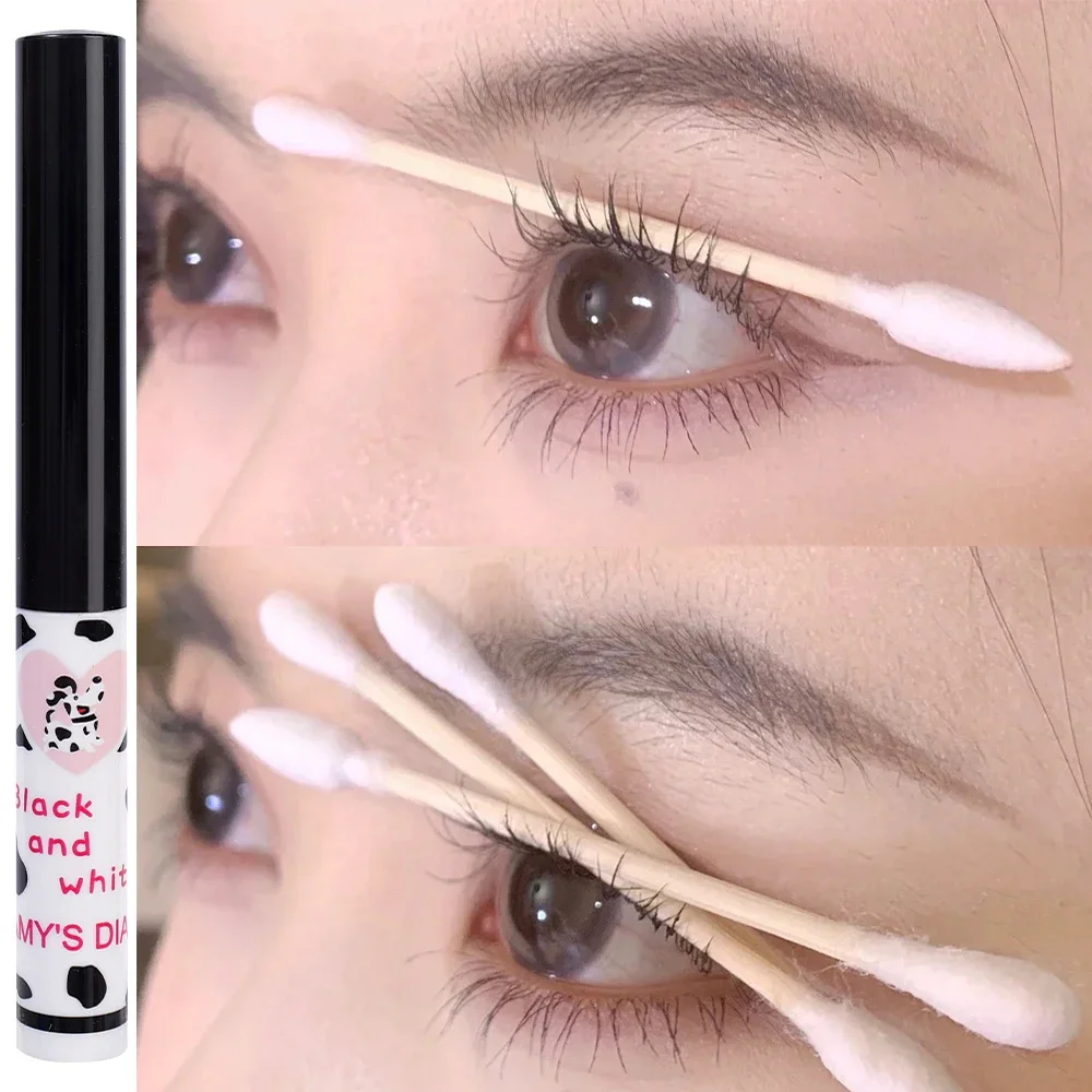 หนา Curling มาสคาร่ากันน้ํากันน้ํา Long Lasting No-faint Ultra-fine ขนาดเล็กหัวแปรงมาสคาร่า Enlarge Eyes แต่งหน้าเครื่องมือ