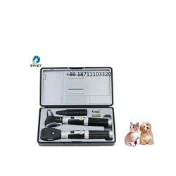 EUR VET Professional Deluxe Diagnostic Medical Ear Eye Care Endoscope Fiber Otoscope Ophthalmoscope Kit