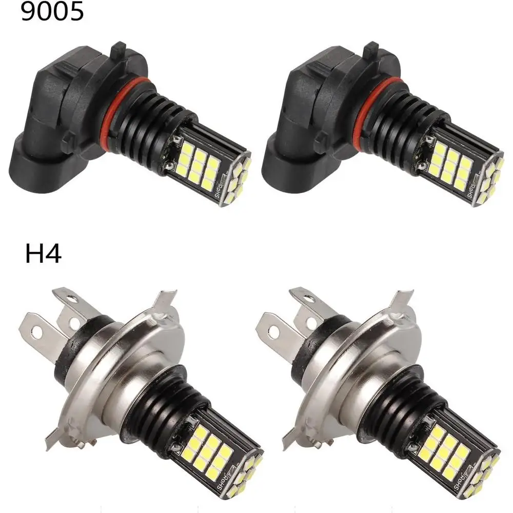 12V-24V 6000K Bianco 2 pezzi LED fendinebbia lampadine luci diurne H8/H9/H11,H4/9003,H7,9005/HB3,9006/HB4,H16/5202,P13W