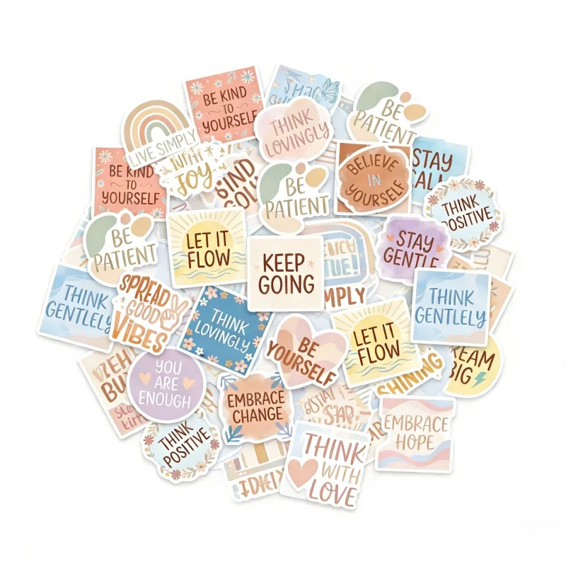 

10/30PCS Fresh Bohemian Style PVC Sticker Aesthetic DIY Decoration Scrapbooking Stationery Supplies