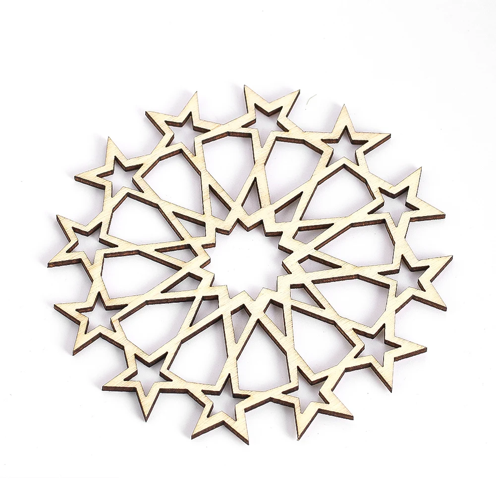 Hollowed Out Snowflake Pentagram Geometric Shaped Coasters Dining Table Insulating Mat Room Kitchen Desktop Decorative Ornaments