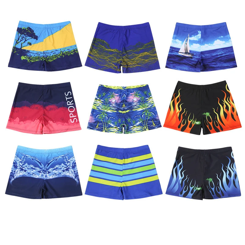 Men Elastic Swimming Trunk Swimwear Beach Swim Sport Short Briefs Surfing Summer Swimsuit Boxer Shorts Bathing Suit