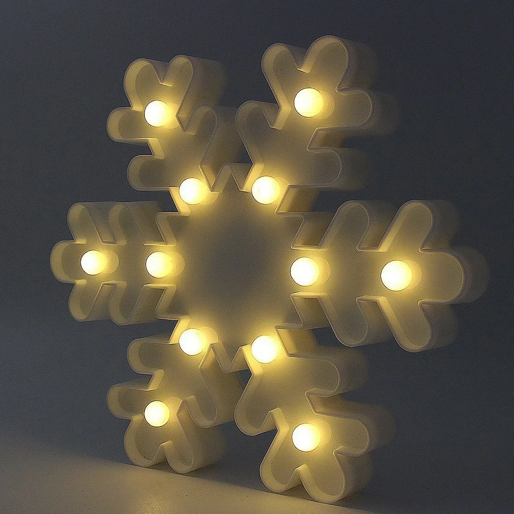 

2Pcs Snowflake Night Light LED Lamp Creative 3D Desk Lamp Compact Portable for Home Party Wedding Christmas Decoration