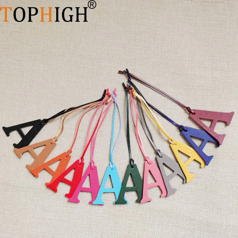 TOPHIGH Newly Original 26 English Letters Tassel For Women Bag Pendant Personality  Car Charms Key Bolsa Backpack Hang Keychain