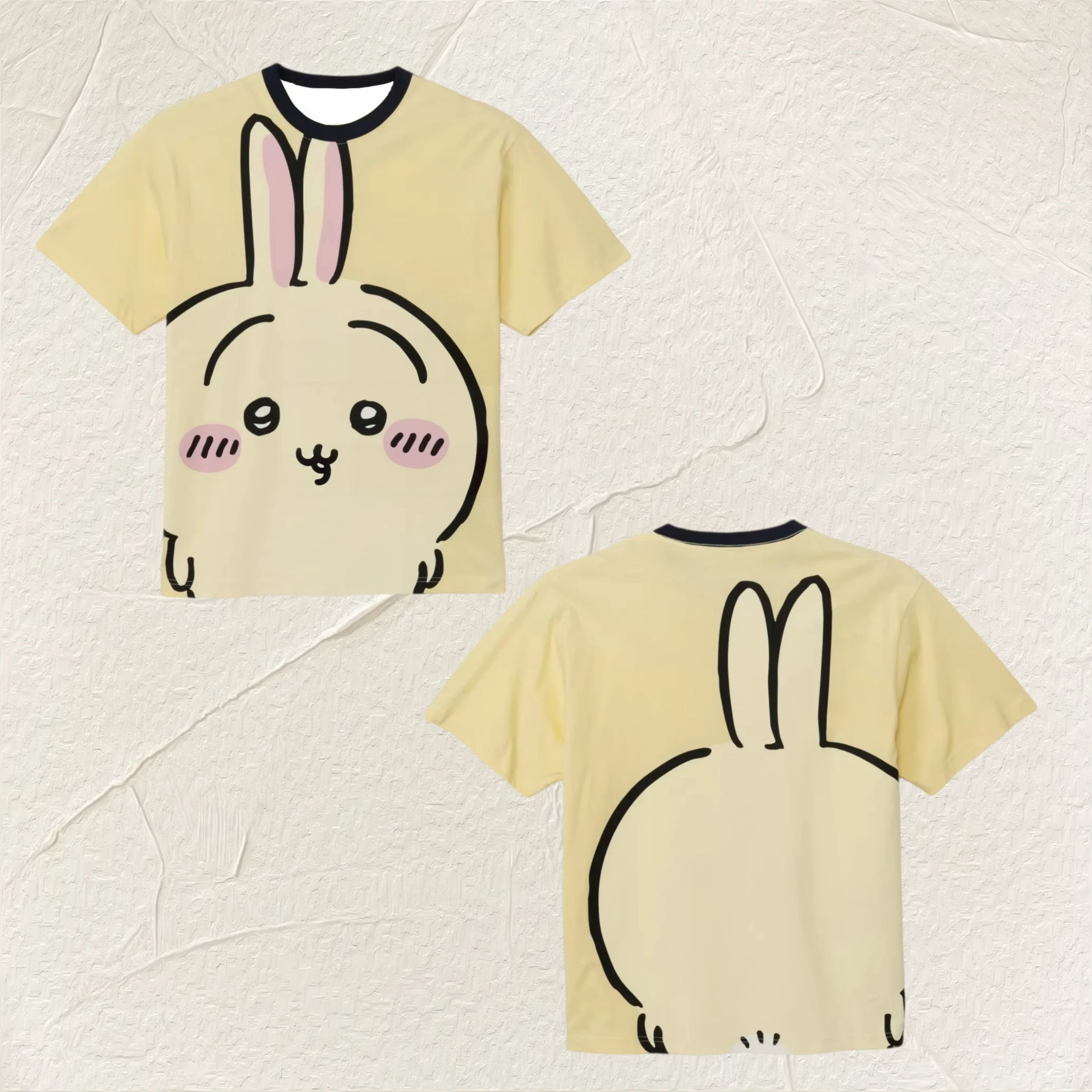 Familien-Matching Chiikawa Usagi Hachiware Kurimanjuu Momonga Neues T-Shirt Unisex Schnelltrocknend Y2k Kawaii Atmungsaktiv Leichtes Jersey – Detail 4