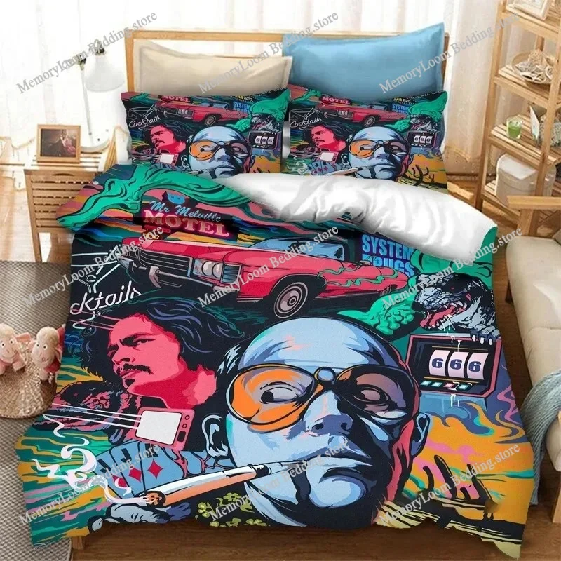 

3D Printed Fear and Loathing in Las Vegas Bedding Set Boys Girls Twin Queen Size Duvet Cover Pillowcase Bed Kids Adult
