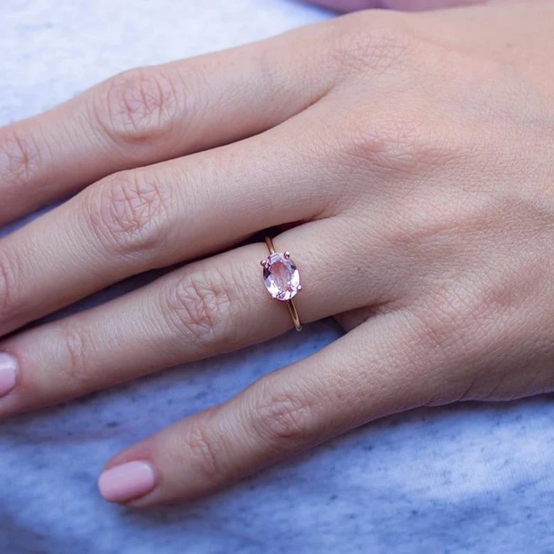 Wedding Engagement Rings For Women Jewellry For Female Gold Color Ring With Stone Women\' Ring Dating Jewelry Wholesale R865