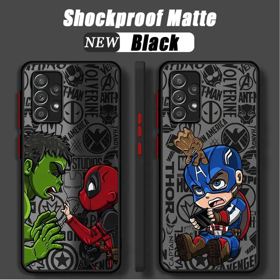 Marvel Sipider Man The HULK Case For Samsung Galaxy A54 A52 A14 A53 A34 A13 A12 A32 A21s A23 A51 A33 A71 A50 A22 A24 Phone Cover