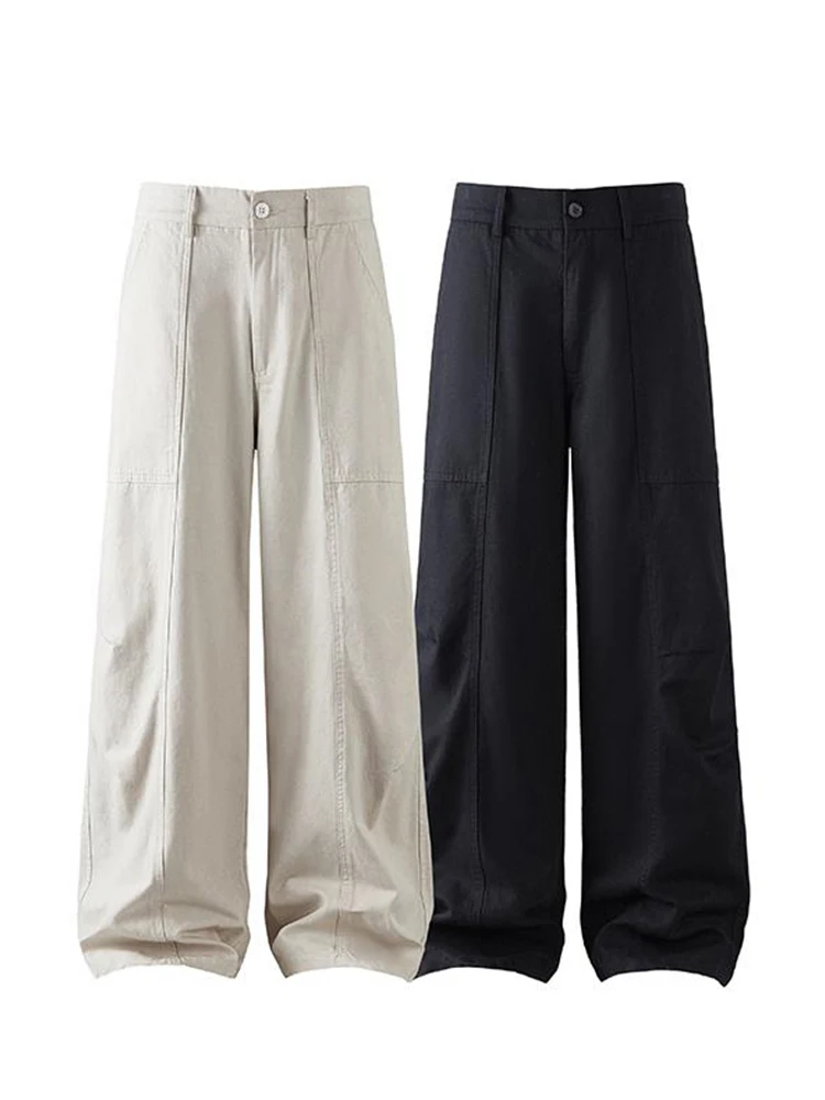 

American Retro Decosition Line Men's Work Pants Loose Wide Leg Casual Trousers CleanFit Straight Leg Comfortable Fit