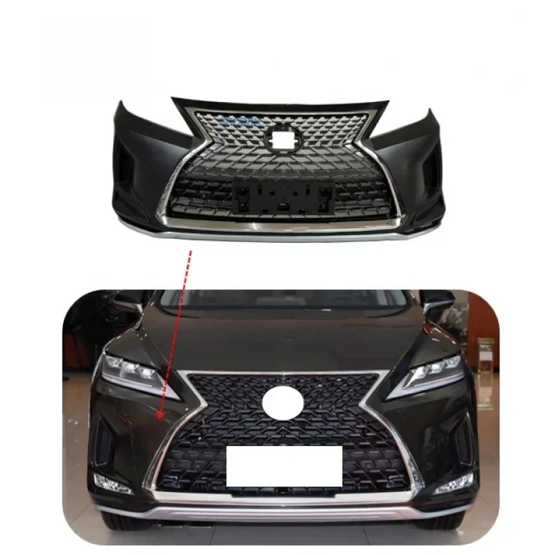 

Car front bumper face conversion kitfor RX270 350 450h 2009 10 11 12 13 14 15 upgrade to 2019 20 21 style automotive body