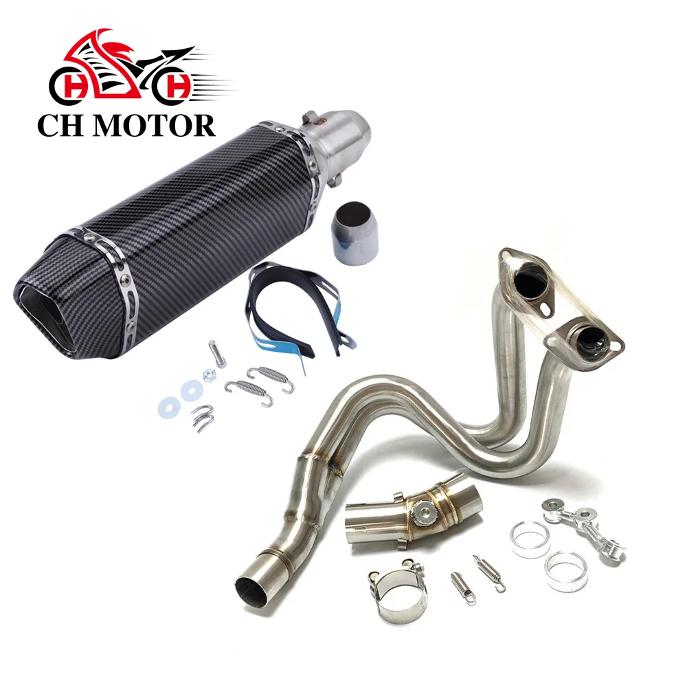 Hot Sale Motorcycle Exhaust Full System Motorcycle Crossover Front Center Tube For Kawasaki ER6N ER6F Z650 Versys 650 2012-2018