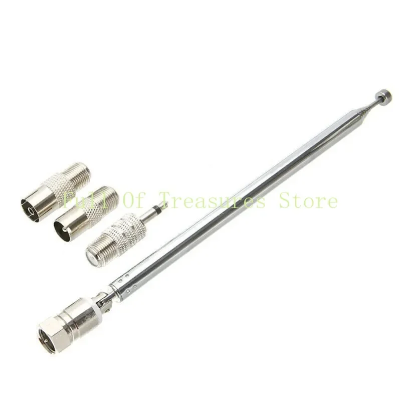 1set Telescopic DAB FM Radio Aerial Adapter HiFi AV Receiver Mini System Antenna Length 750mm 7 Sections Universal