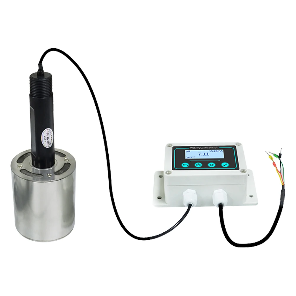 Soil pH Sensor ORP pH Meter PH Electrode Probe Transmitter Circular Water Storage Tank 0-2V 0-5V 0-10V 4-20MA RS485 Output