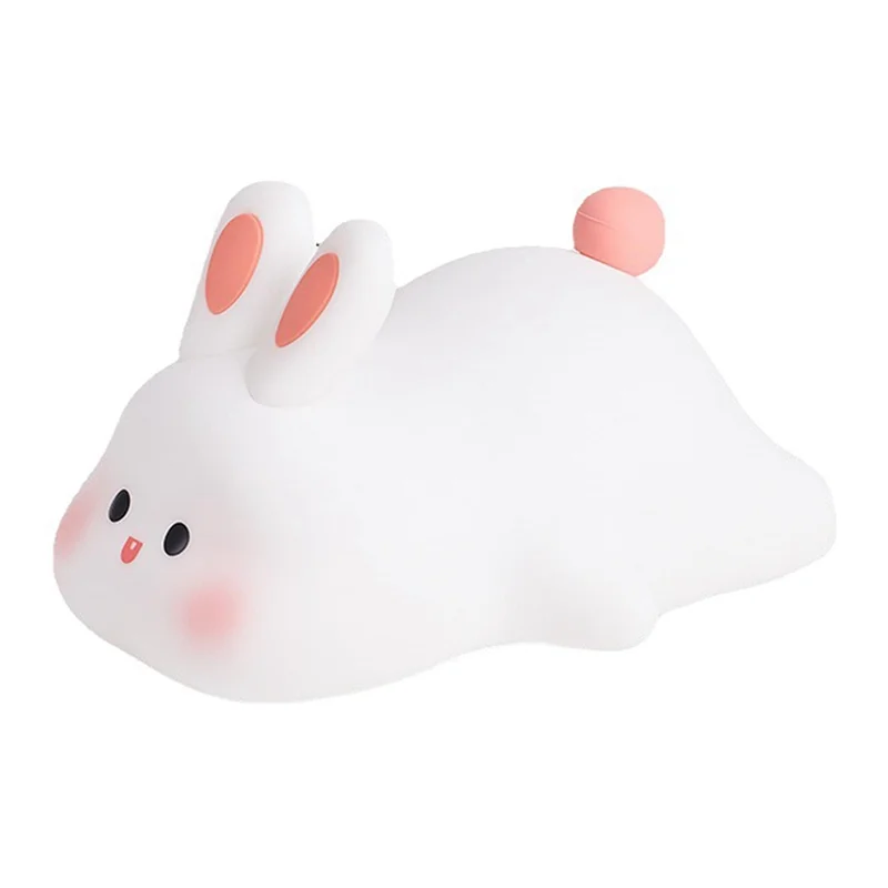 

ABUN-Big Face Light LED Portable Rechargeable Bunny Lamp Night Light For Baby Nursery USB Dimmable Night Lamp Dura