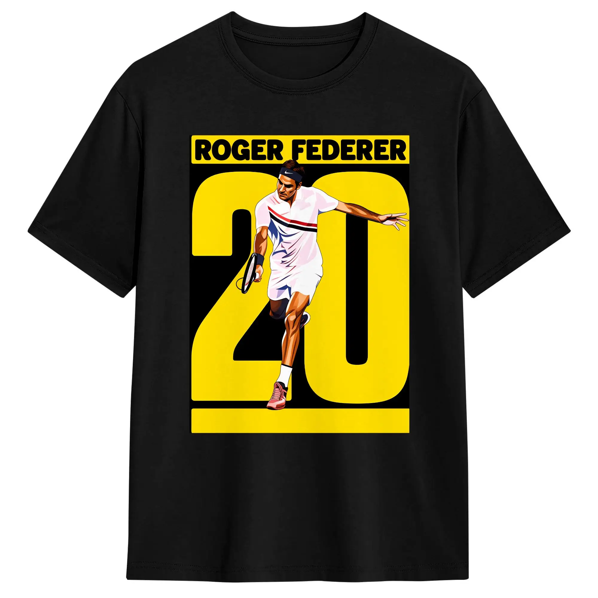 Oversized T-Shirt RF Roger Federer That 100 Cotton T-Shirts  Popular Tshirt for Men Beach Y2K Retro Pattern Short Sleeve Tees