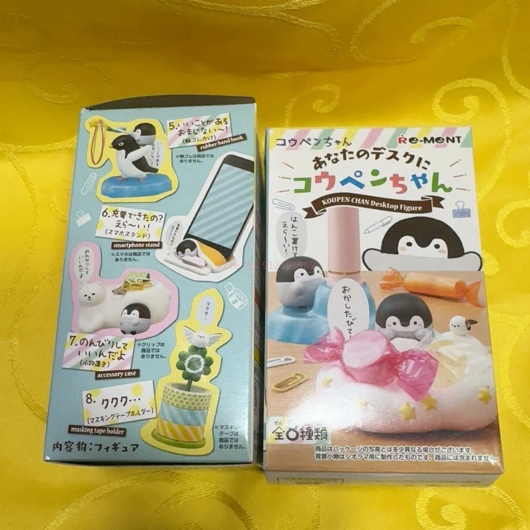 En Stock, pingüino de pensamiento positivo, Diorama en miniatura, organizador de escritorio, portalápices, colección de decoraciones, modelo de juguete, regalos