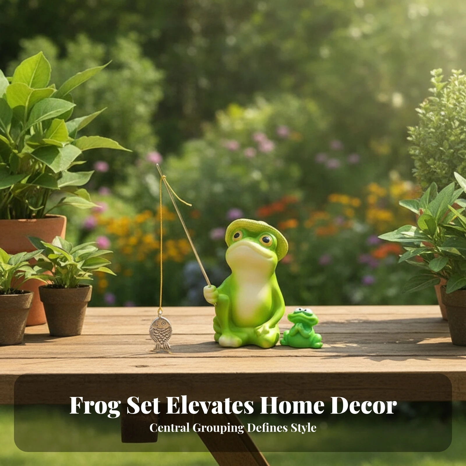 Fishing Frog Figurine Textured - Fishing Hat recension och pris