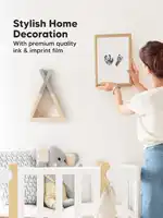 1pc Newborn Infant Handprint & Footprint Kit Without Ink, Safe And Clean Baby Imprint Photo Frame, 1 Ink Pad + 2 Sheets Of Paper 6