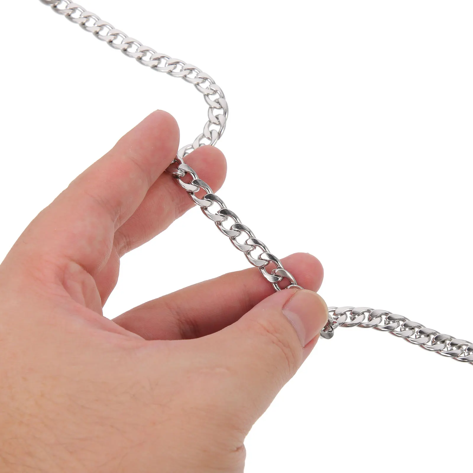 

1 Roll Stainless Steel Jewelry Making Chain Diy Necklace Bracelet Craft Metal Chain 120Cm Flat Strong Secure For Diy Jewelry