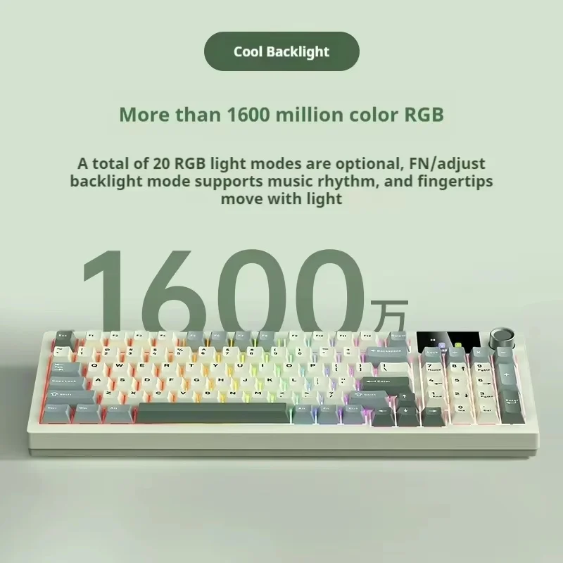 Lt95 Wireless Mechanical Keyboard 95 Key Three Mode Full Key Hot Plug Rgb Light Effect Is Suitable E-Sports Game Home Office Use