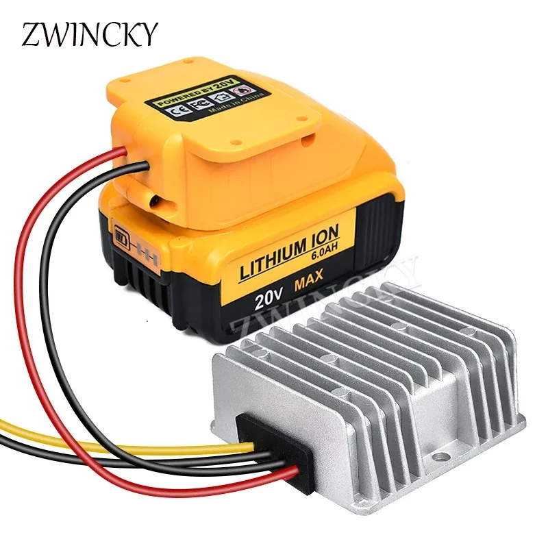 Step Down DC 18V to 12V 15A 180W Voltage Regulator Converter Power Wheel Adapter Buck Boost For Dewalt 18V 20V Li-ion Battery