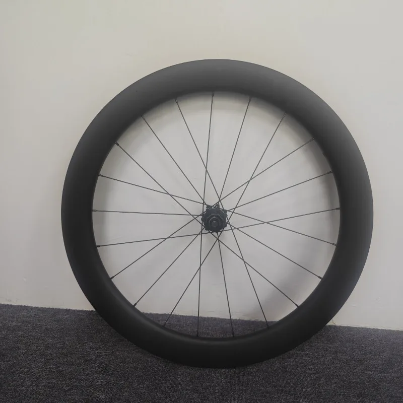 40/50/60 mm Carbon Fiber Disc Brake Wheel Set 700C Barrel Shaft Middle Lock Disc Brake, Road Wheel Set