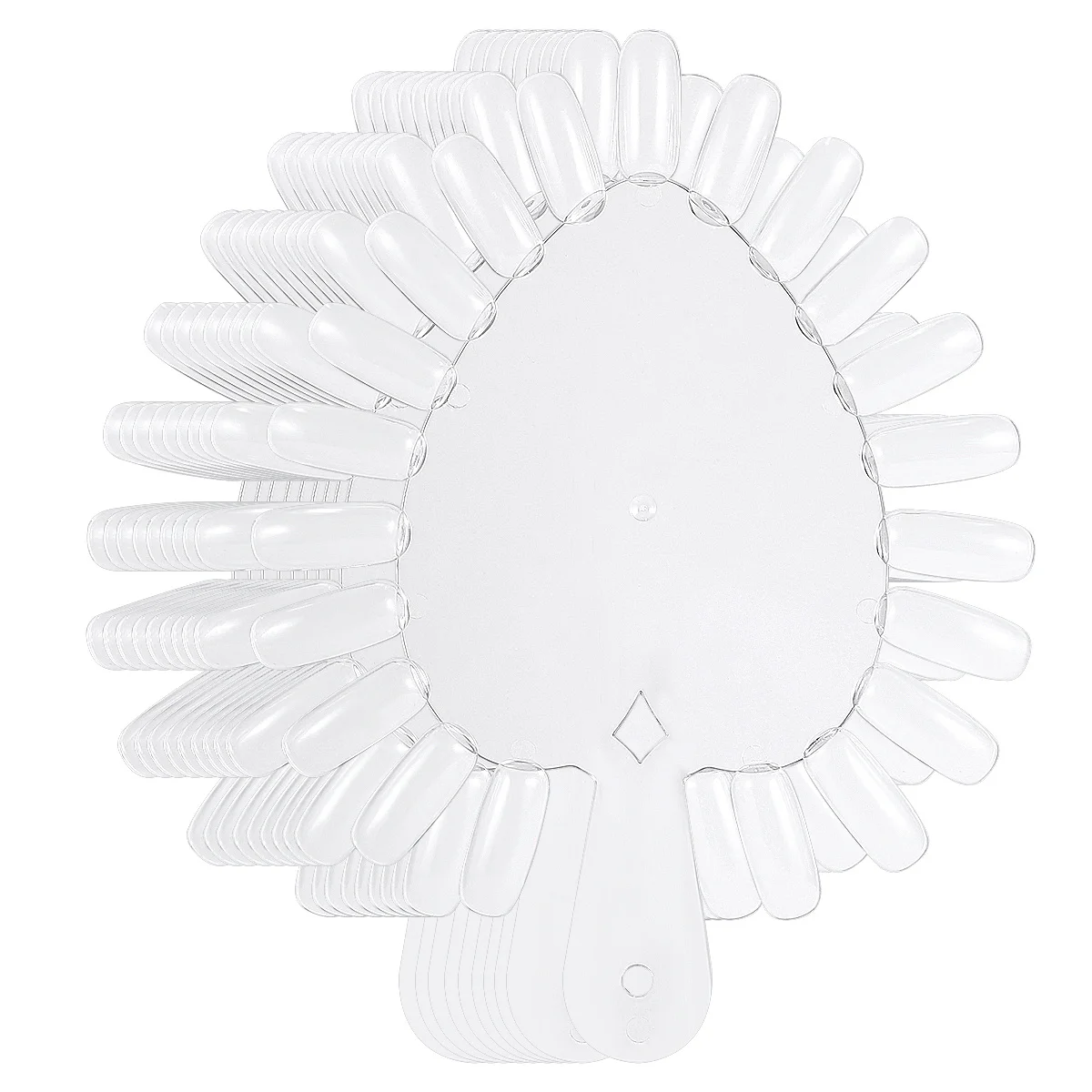 

20Pcs Nail Color Show Card Heart Shape Transparent Long Lasting Manicure Display for Salon Store Color Exhibition