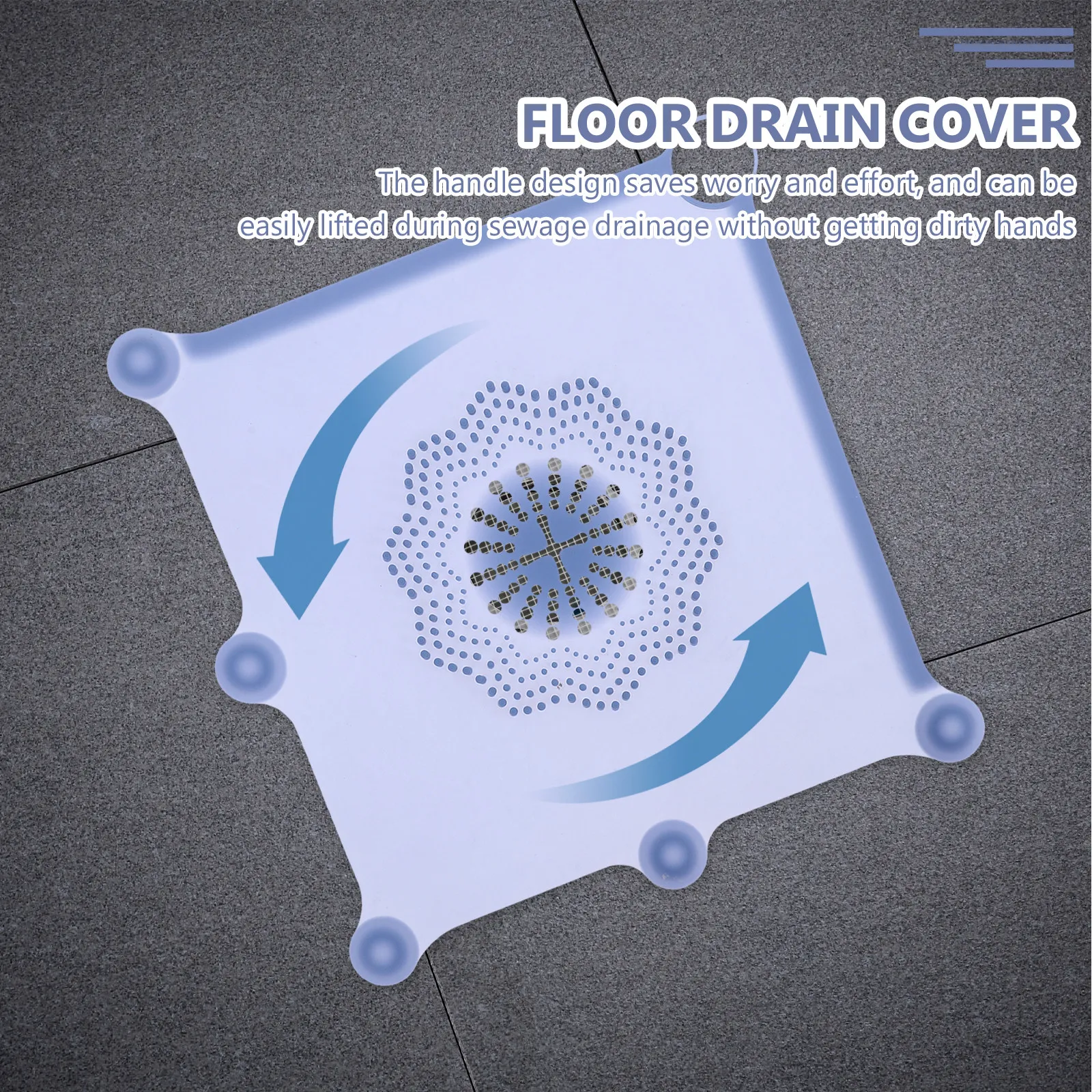 

Floor Drain Anti-Blocking Filter Silica Gel Strainer Suction Cup Hair Stopper Shower Kitchen Bathroom Drain Cover Anti-Clogging