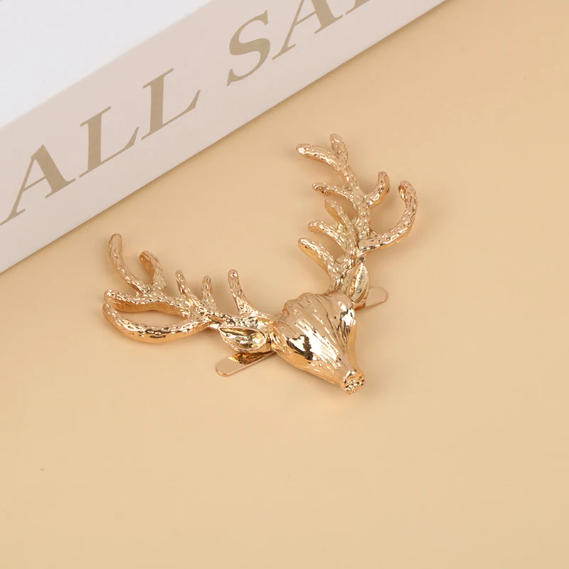 Exquisite Metal Cute Deer clasp buckle Buckles Bag Purse Hat Decor Hardware DIY Leather Craft Accessory Golden 60mm