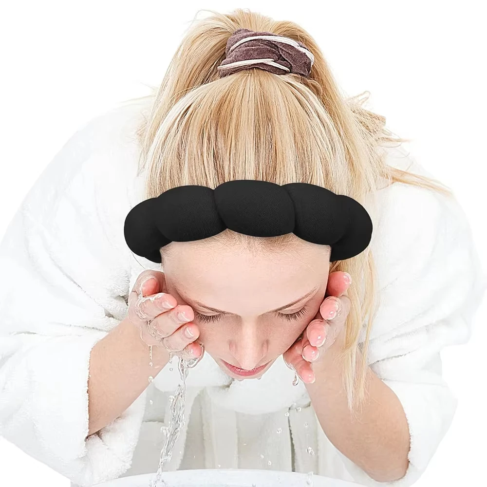 Makeup Headband Set Face Washing Headbands Wristband Tools 3pcs For Women Spa Washing Face Skin Care Hair Bands Tool Accessories
