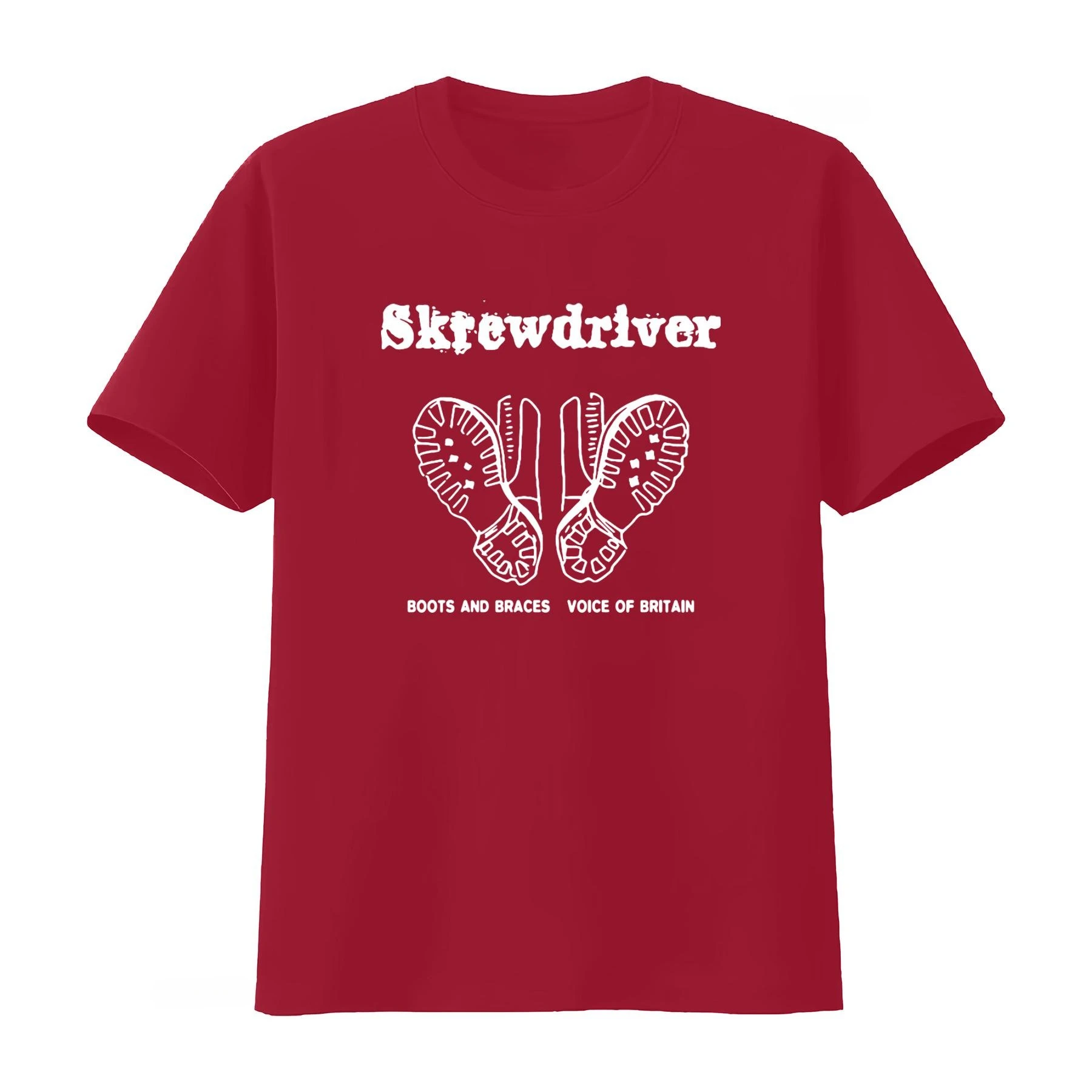 Screwdriver Inspired Boots and Braces Voice of Britain T Shirt Streetwear Graphic Men's Clothing Women's 2026 Summer New T Shirt