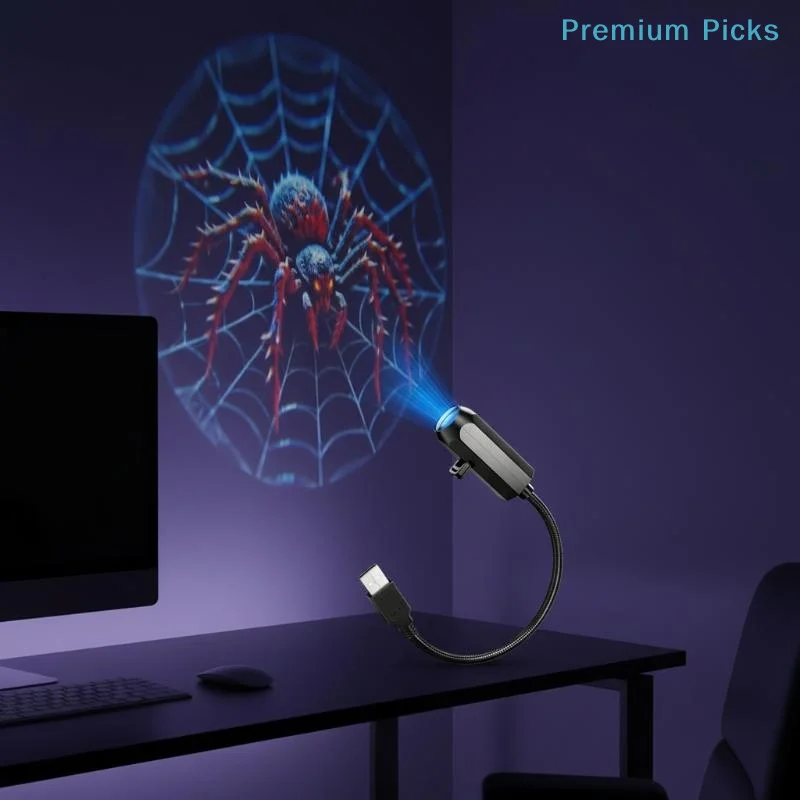 portableUSB Halloween Projector Light 6 Patterns Rotatable Party Atmosphere Light