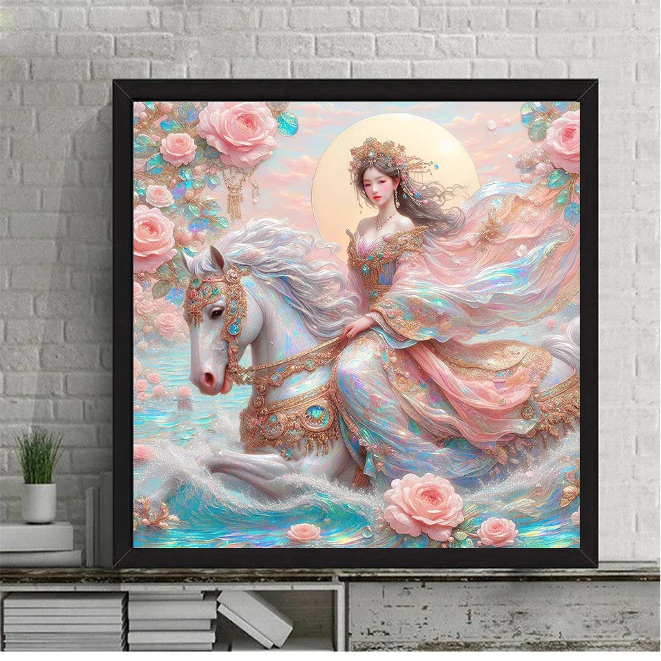 Diamond Painting New 2024 Fantasy Ancient Woman and Horse DIY Diamond Embroidery Cross Stitch Kit Mosaic Handicraft Home Decor