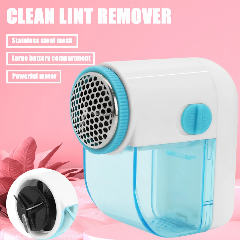 Eliminador de pelusas, recortador de bolas de pelo portátil con batería para ropa y muebles, limpia las cuchillas de 3 hojas, elimina fácilmente las bolas de pelo