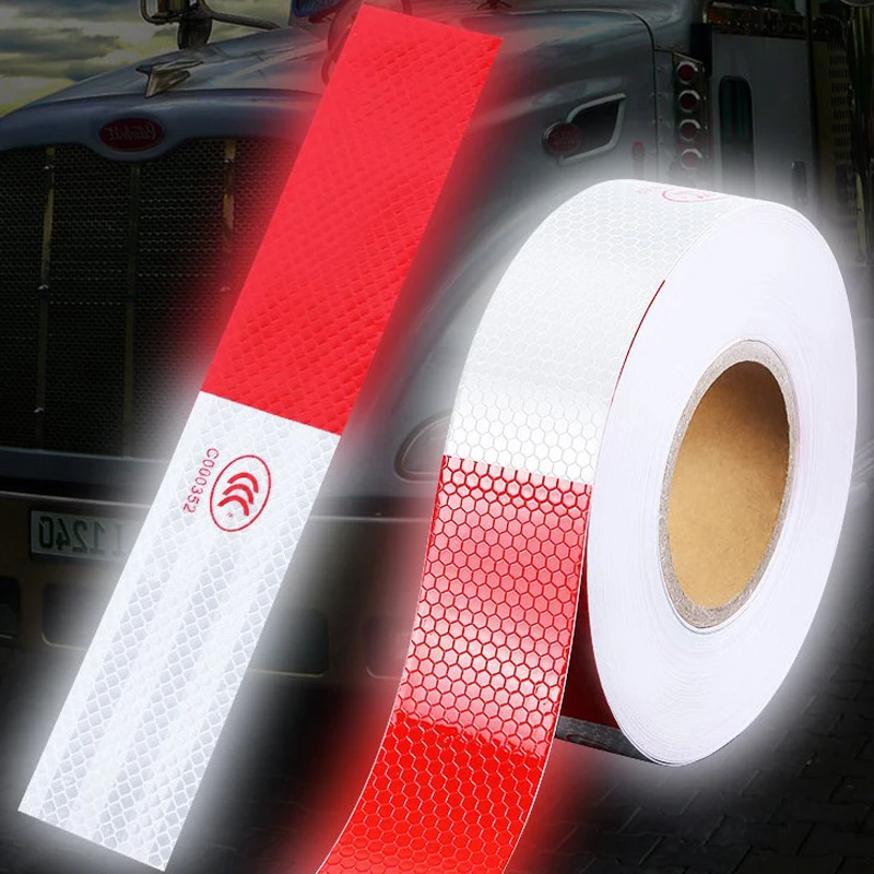 Reflective Tape Safety Warning Car Decoration Sticker Reflector Protective Tape Strip Film Auto Motorcycle Sticker image 4
