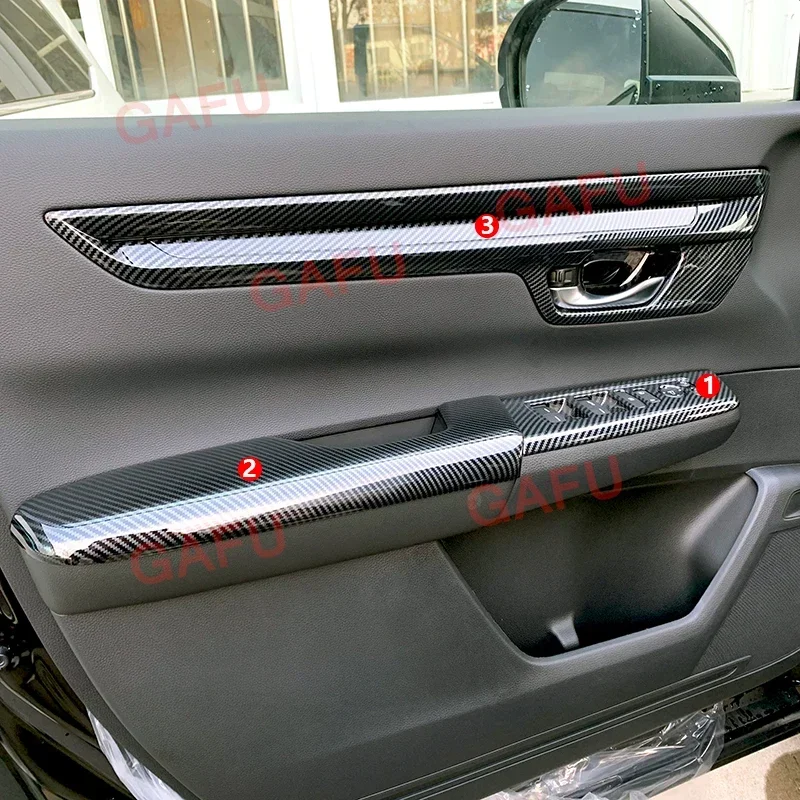 

For Honda CRV CR-V 2023 2024 2025 Car ABS Interior Door Trim Strip Door Handle Panel Protection Frame Patch Accessories