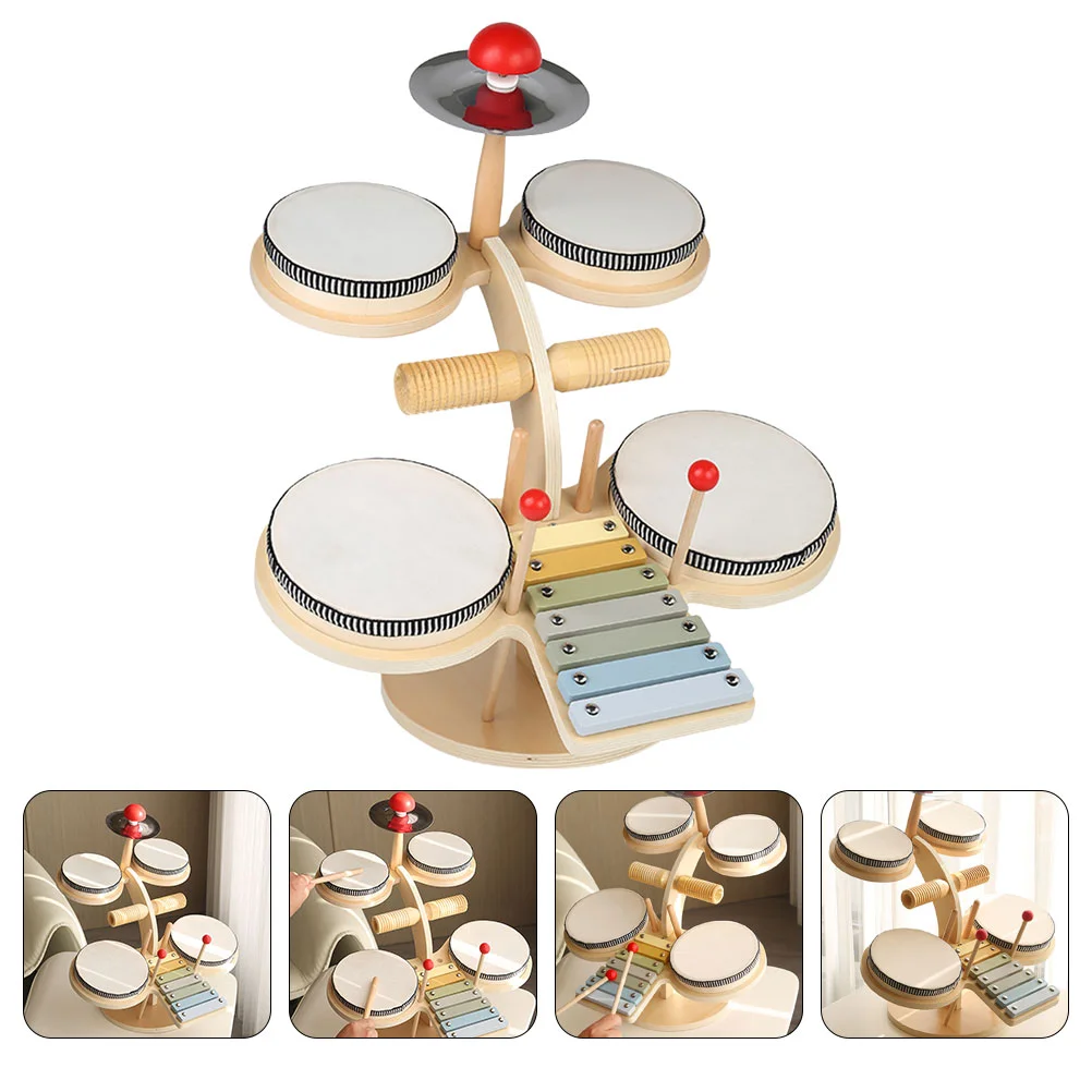 

Kids Toys Children's Drum Kit Musical Gift Playset for Instruments Educational
